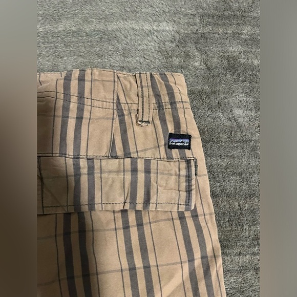 Patagonia Organic Cotton Cargo Stripe Shorts Brown Size 32 - Picture 4 of 5